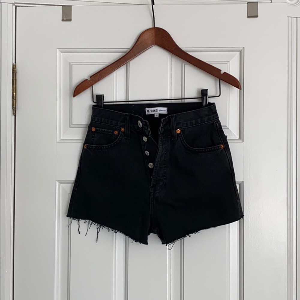 RE/DONE high waisted black shorts size 24